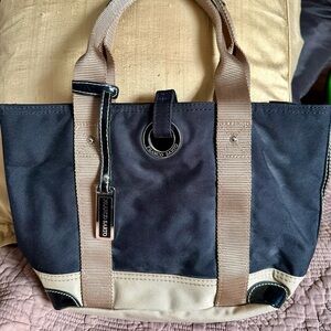 Franco Sarto Two-Tone Black and Tan Satchel